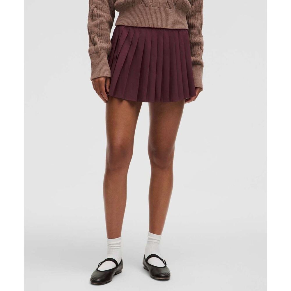 Lululemon Athletica Garnet High-Rise Pleated Tennis Skirt Women's Size 14